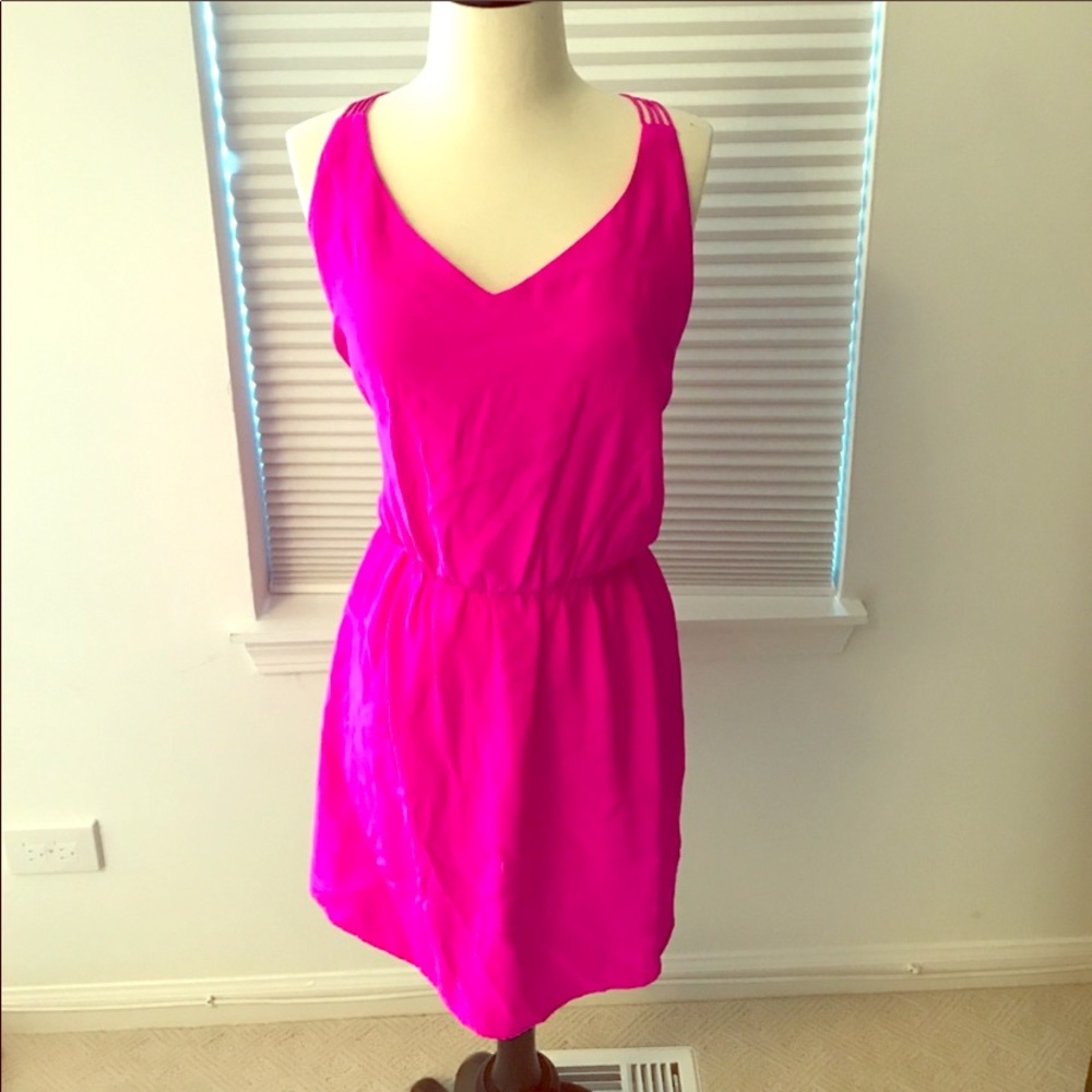 Fuchsia pink Amanda Uprichard cocktail dress